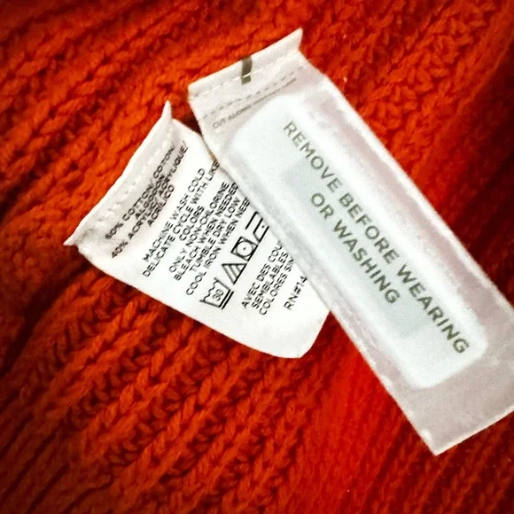 LOFT Vibrant Orange Women's Cardigan - Picture 6 of 6